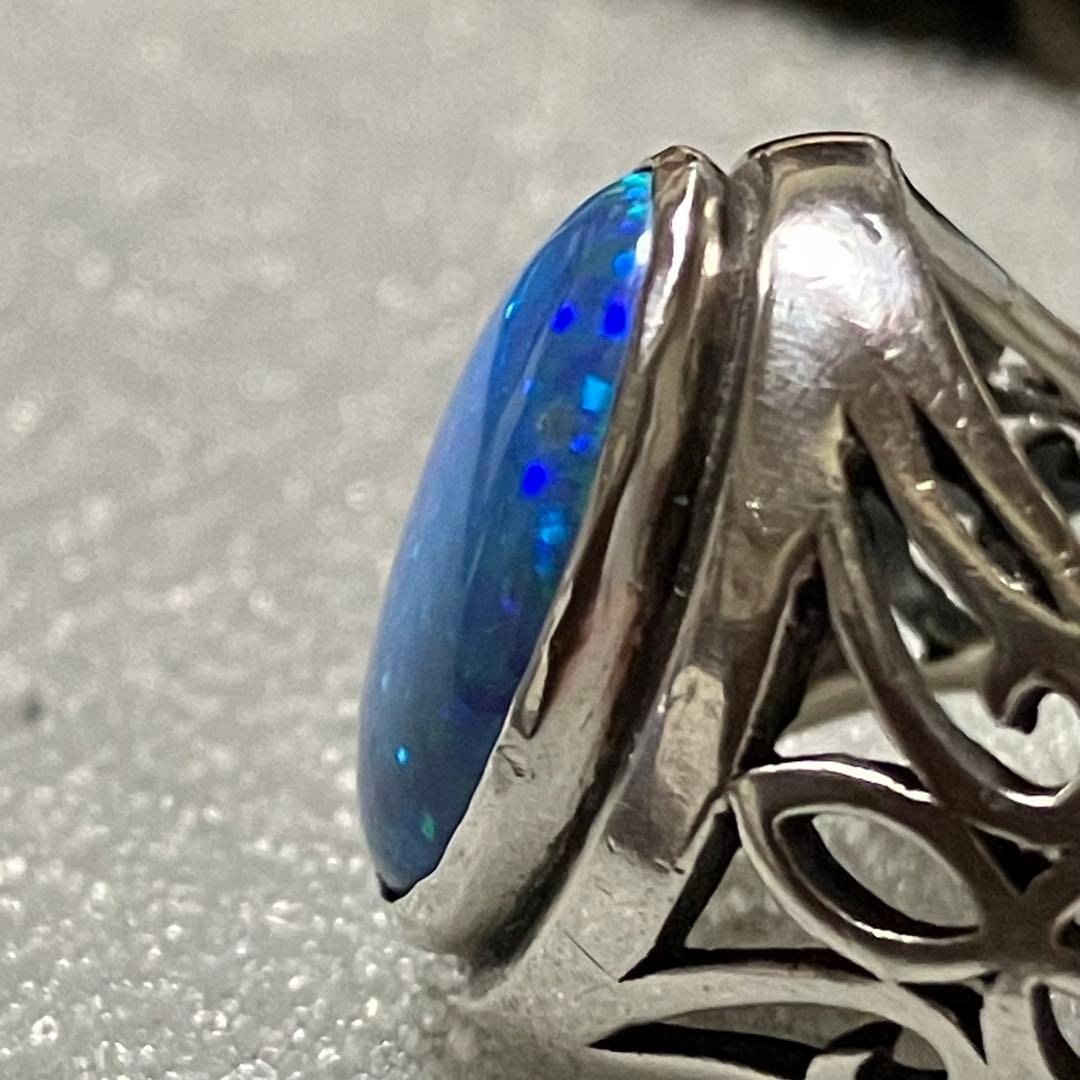 オパール SILVER 925 指輪 シルバーリング 17号