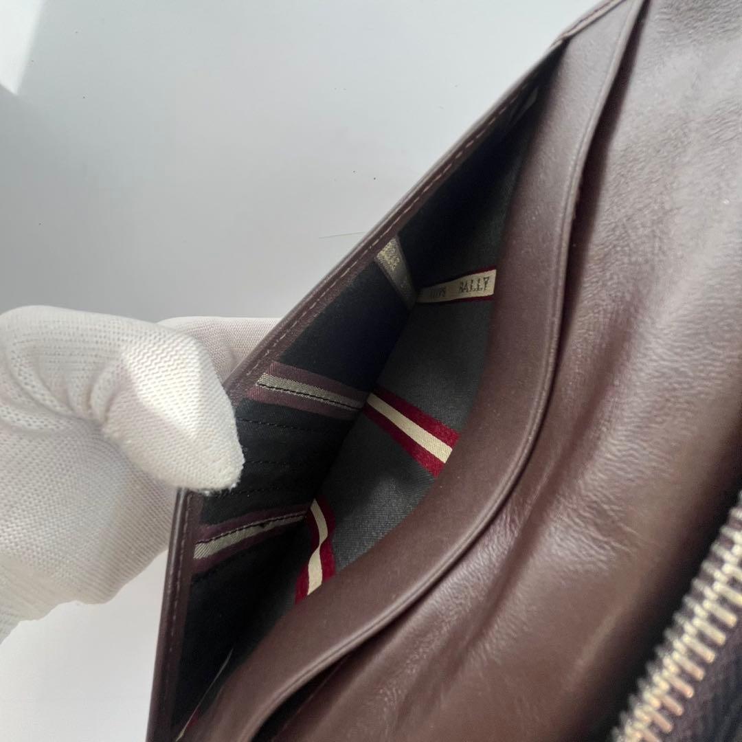 未使用保管✨️ Bally バリー　ストライプ　長財布　財布　ブラウン　メンズ