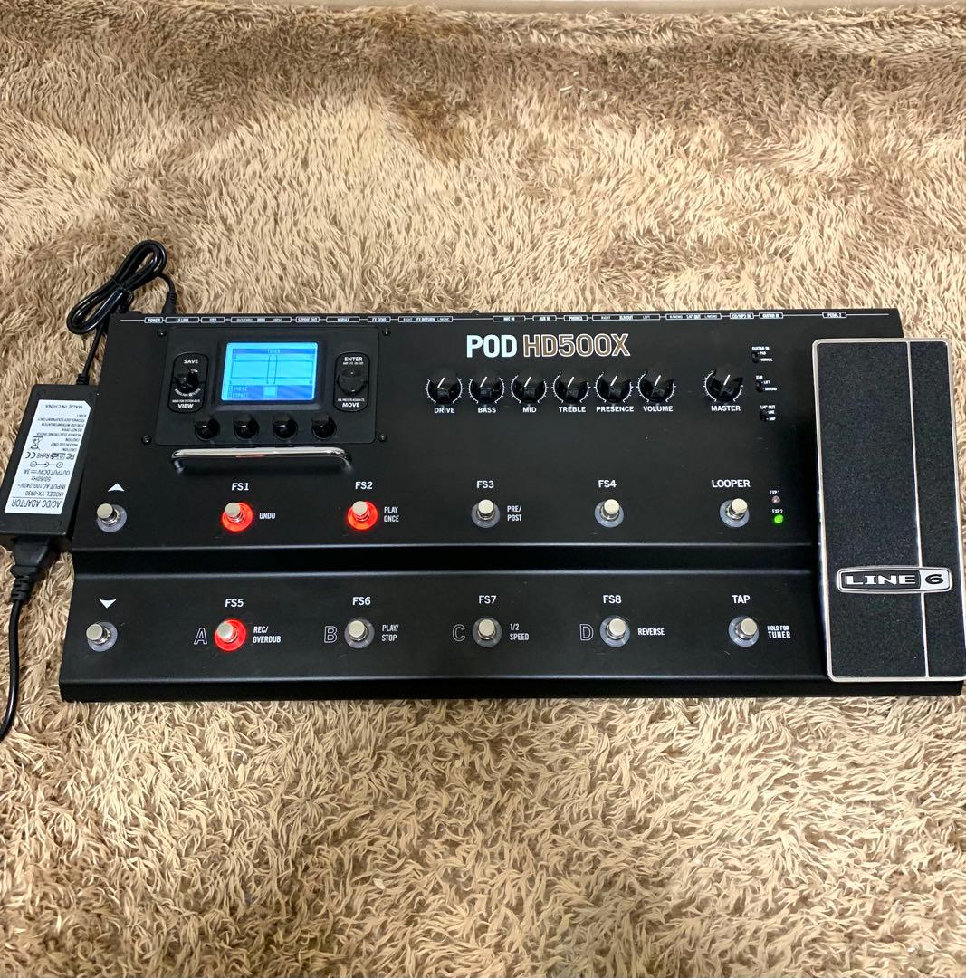 【美品】LINE6 POD HD500X①動作確認済 社外適合ACアダプター付属