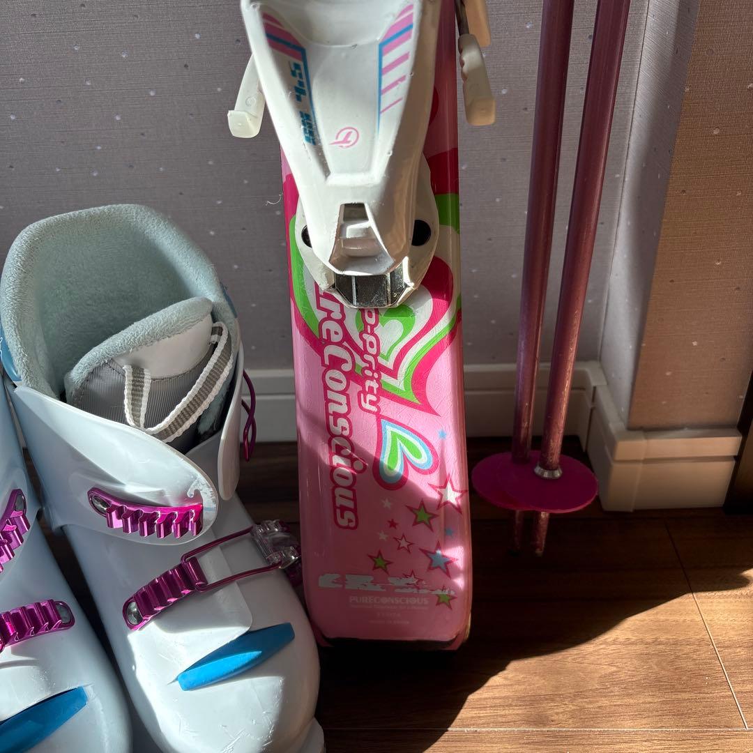 晶さん専用子供用　スキー板、ストック、ブーツセット　100cm