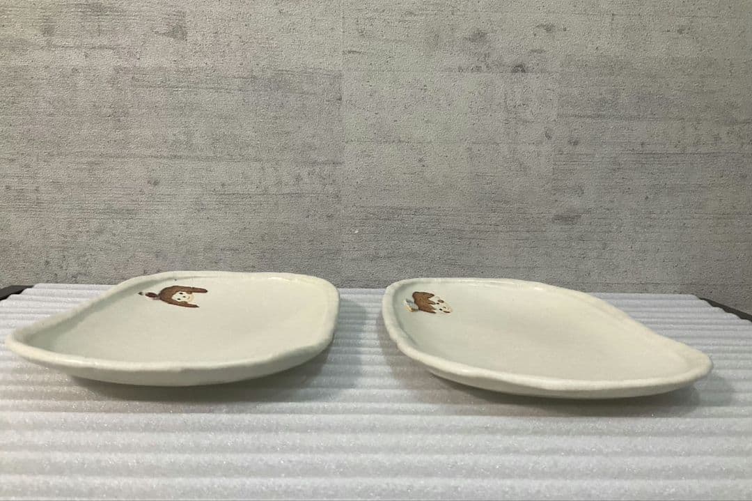 未使用　入手困難　山田裕恵　長皿　女の子　男の子　プレート　皿　食器　レア