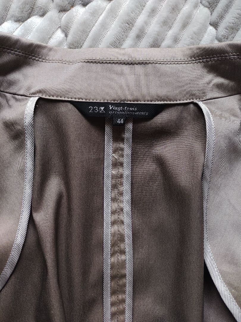 23区　大きいサイズ　ストレッチパンツスーツ　セットアップ　ライトブラウン系