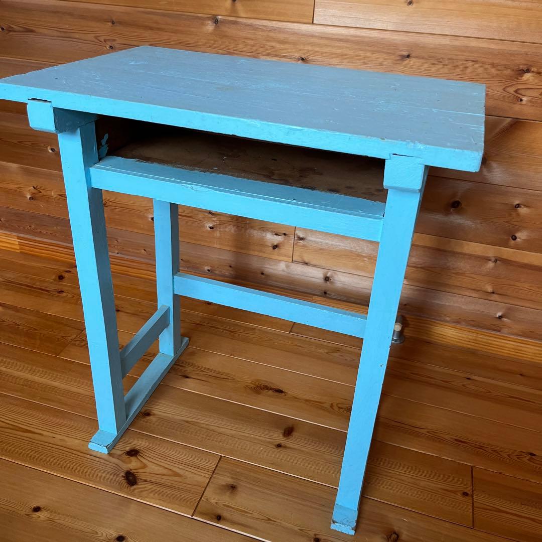 学校　机　木製　昭和レトロ