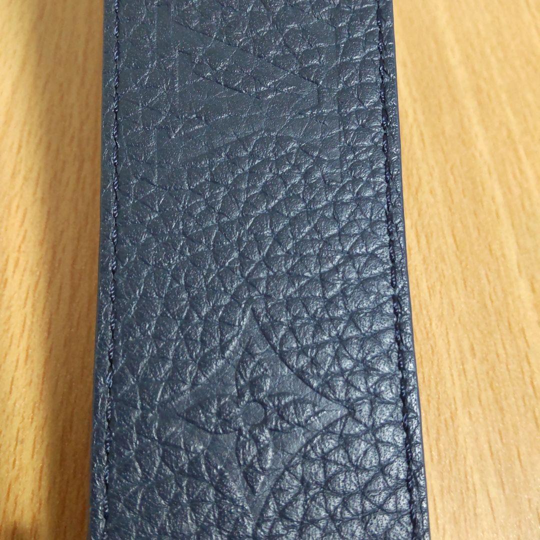 LOUIS VUITTON ネイビー レザー ベルト 85/34