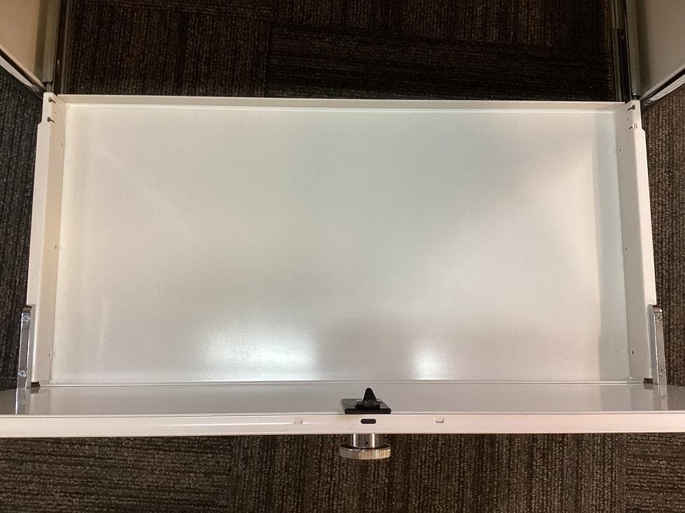 USMハラー ３段 オープンキャビネット シェルフ ピュアホワイト　引き出し