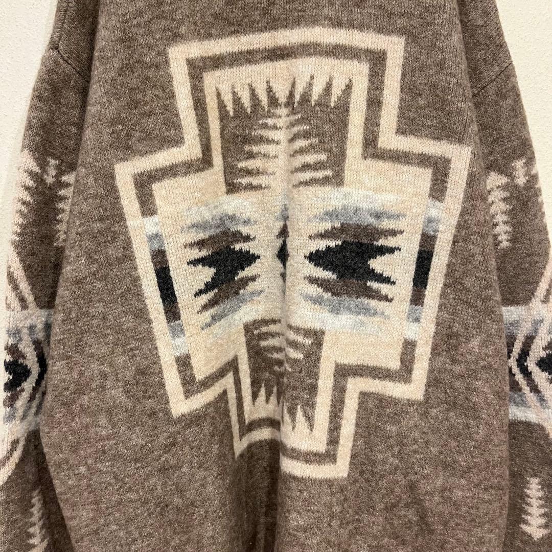 【美品】PENDLETON ネイティブ柄 ウール アルパカ カーディガン