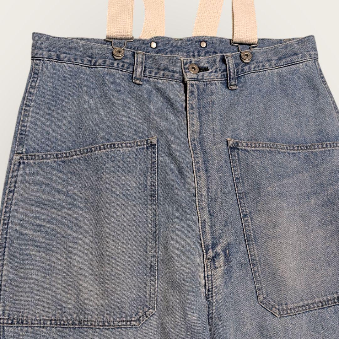 JOHNBULL　10.5オンス デニムオーバーサスペンダーパンツ　S