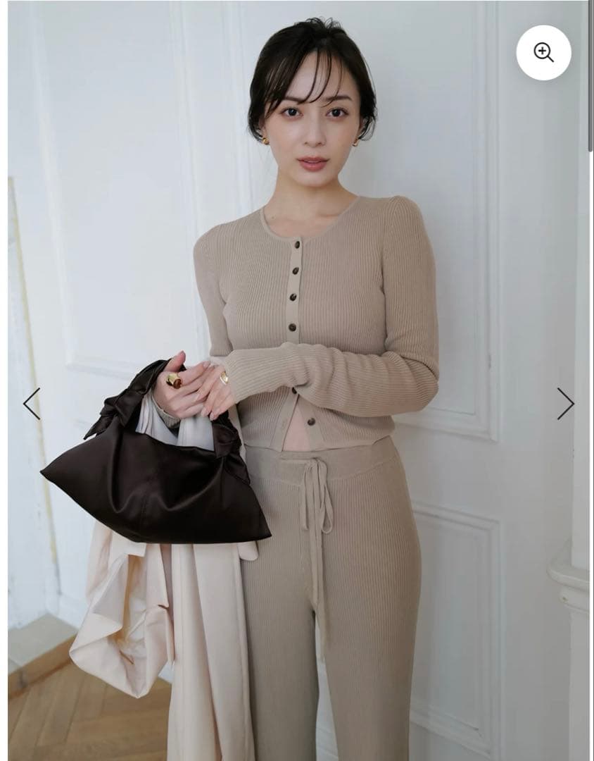 専用　アニュアンス　リュクスビスコースリブニットカーディガン