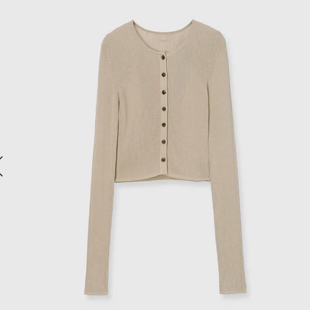 専用　アニュアンス　リュクスビスコースリブニットカーディガン