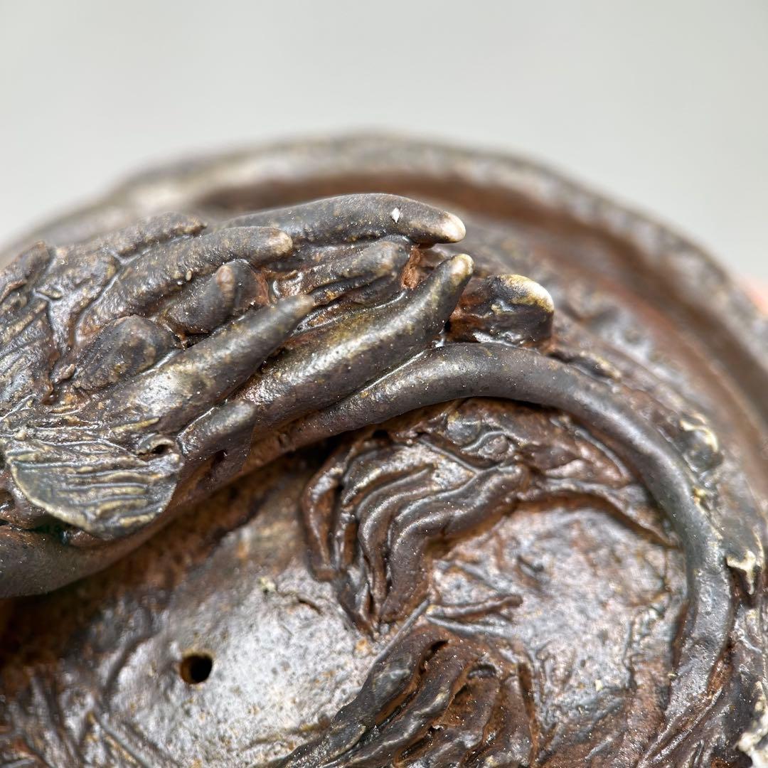 石田安弘 備前焼龍宝瓶 般若心经 人気作者 急須 共箱 共布 茶注 煎茶 茶道具