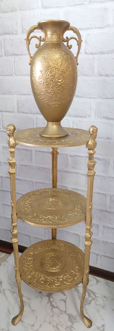 アンティーク　花台　花瓶付き