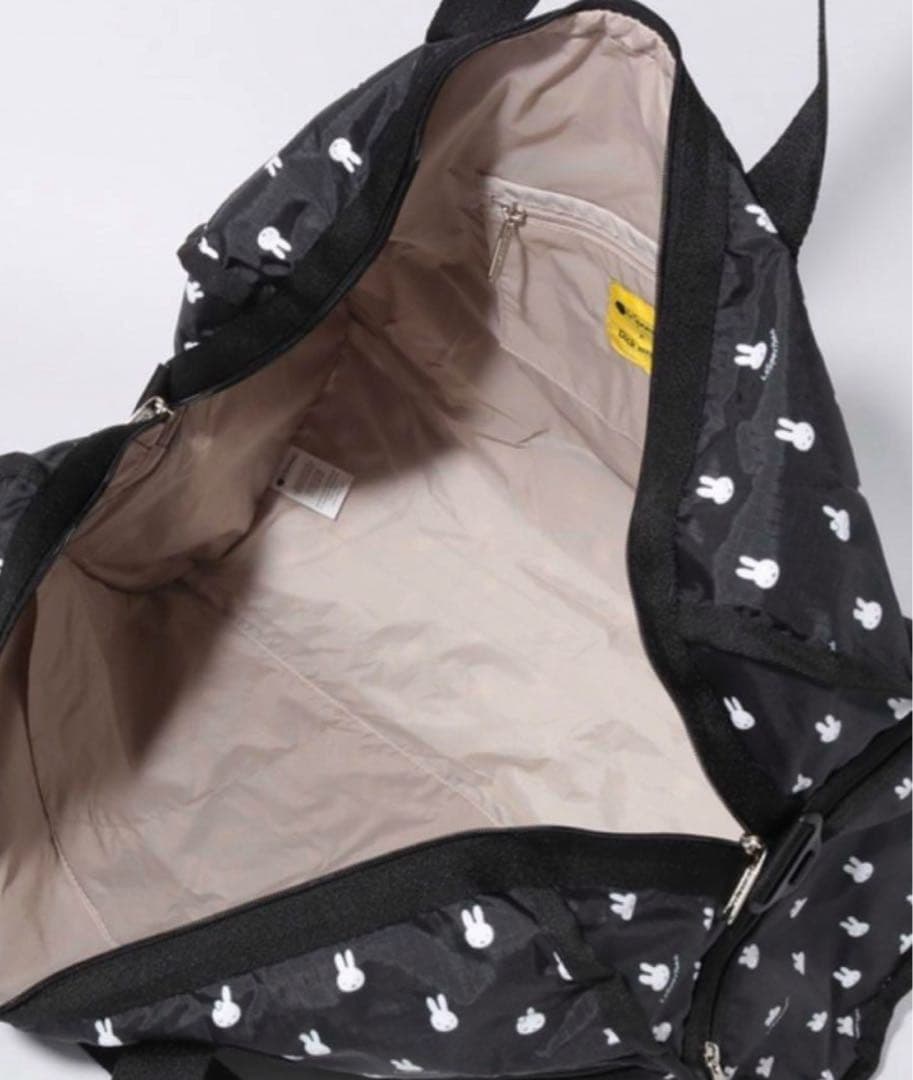 新品 レスポートサック　ミッフィーアンドダーンブラック ボストンバッグ