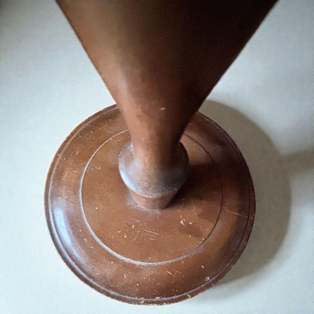 木製フロアランプ 布シェード 高さ160cm 大型照明 アンティーク　レトロ