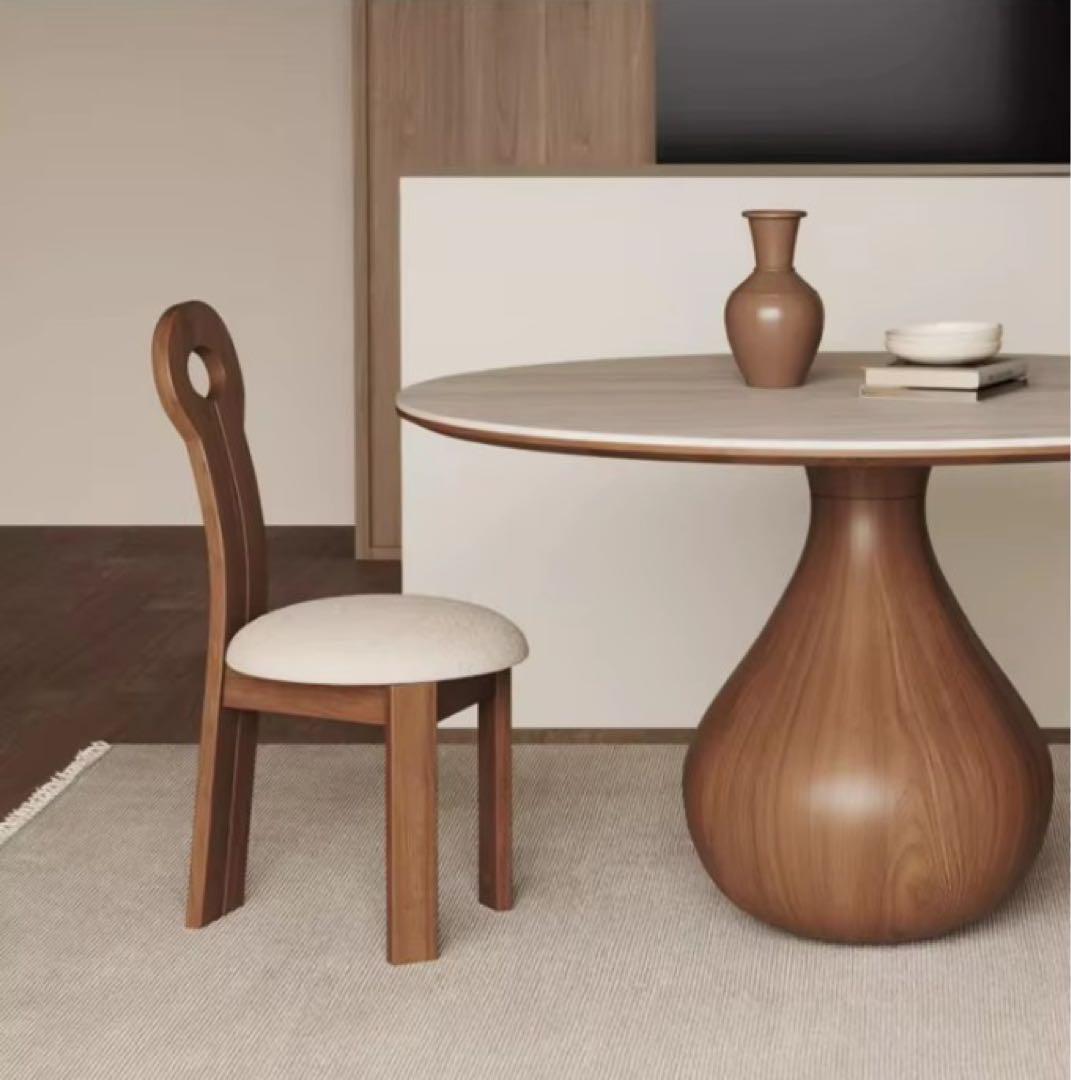 ダイニングセットテーブル120cm＋チェア4脚&ターンテーブル