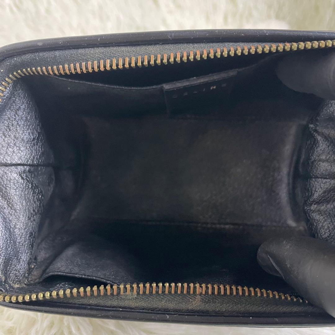 CELINE セリーヌ 黒マカダム ポーチ トリオンフ PVC 化粧ポーチ