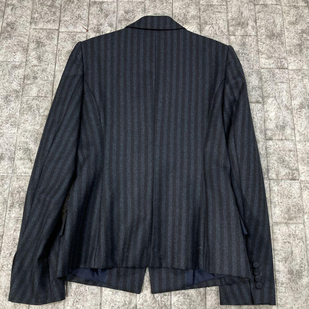 EPOCA パンツスーツ　セットアップ　レザーコンビ　ストライプ