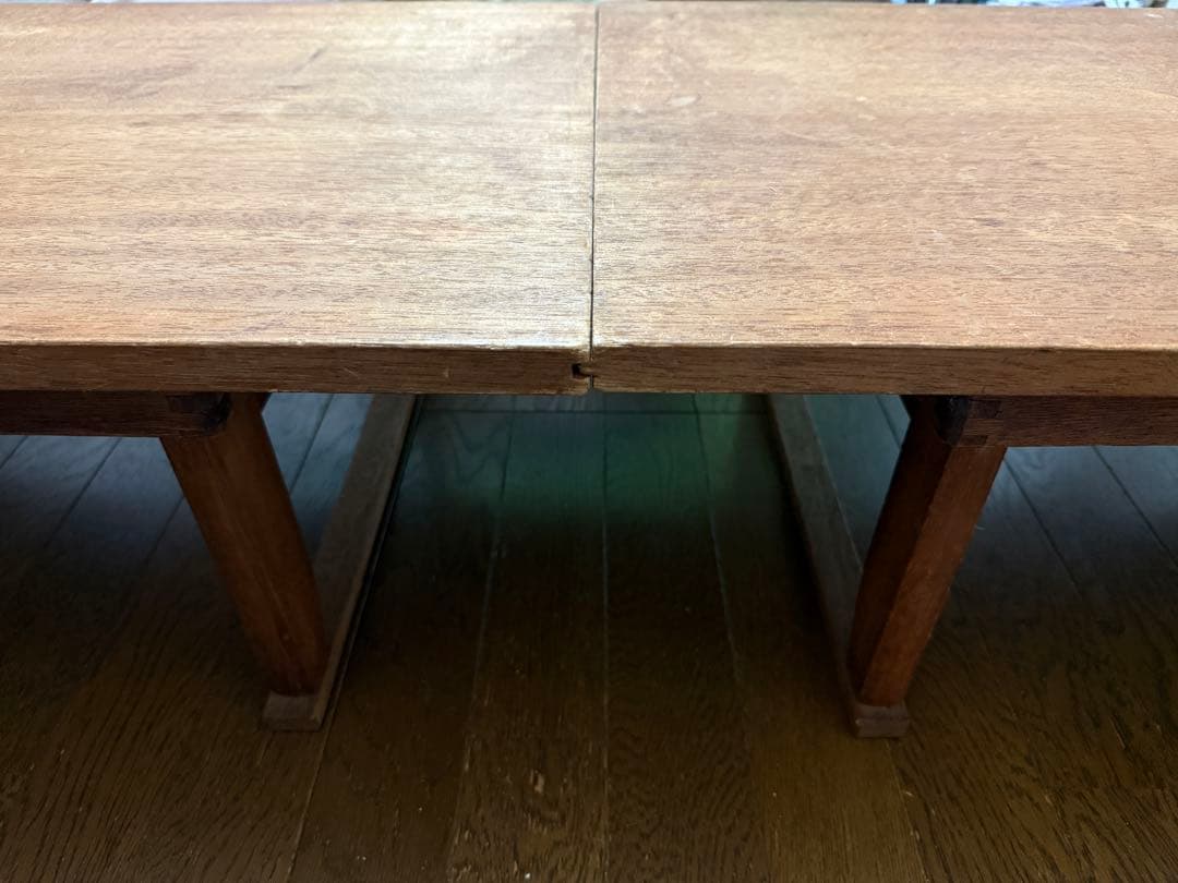 昭和レトロ　古い木製折りたたみ文机　テーブル ① アンティーク