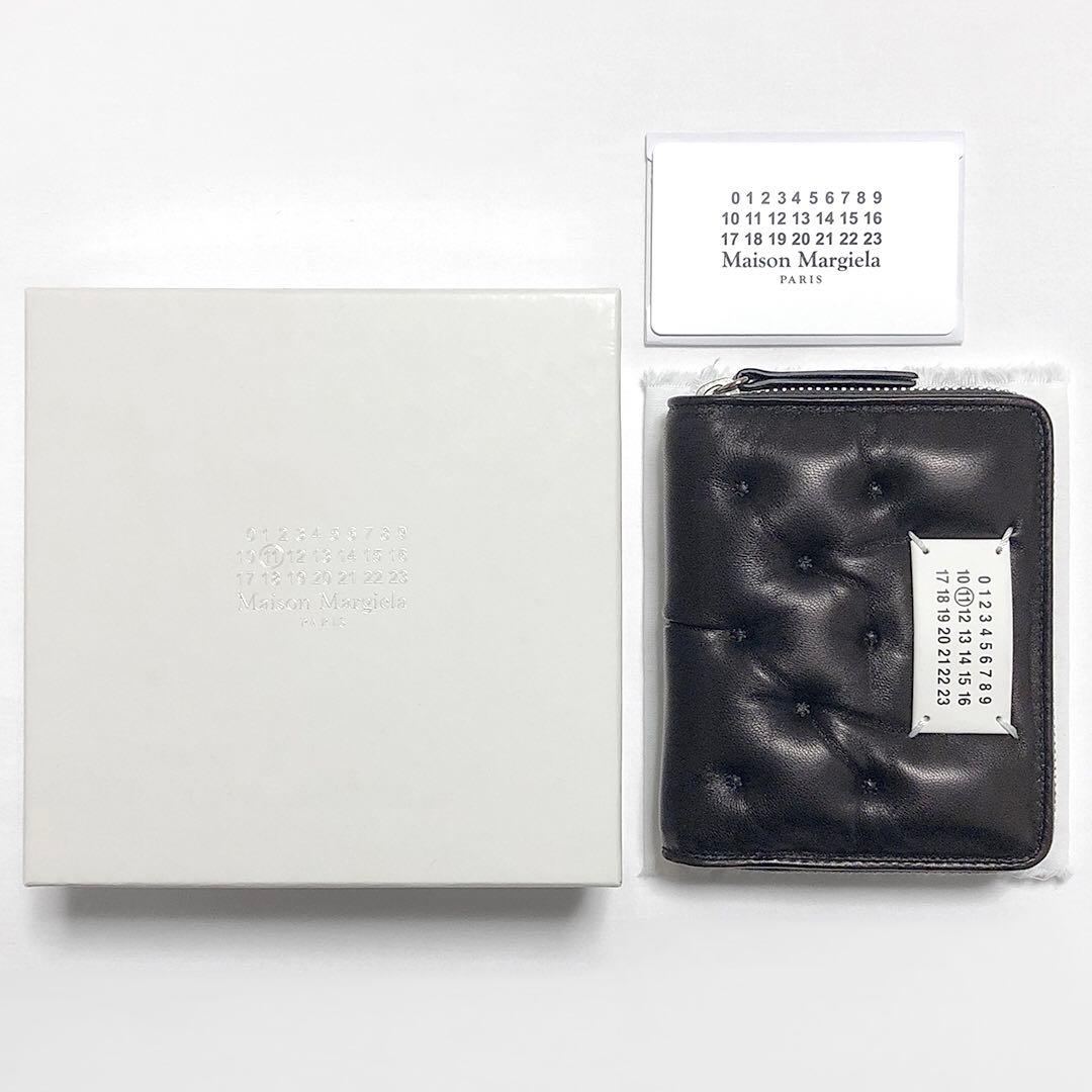 【新品未使用】メゾンマルジェラ グラムスラムエンブロイダリーウォレット 財布 黒