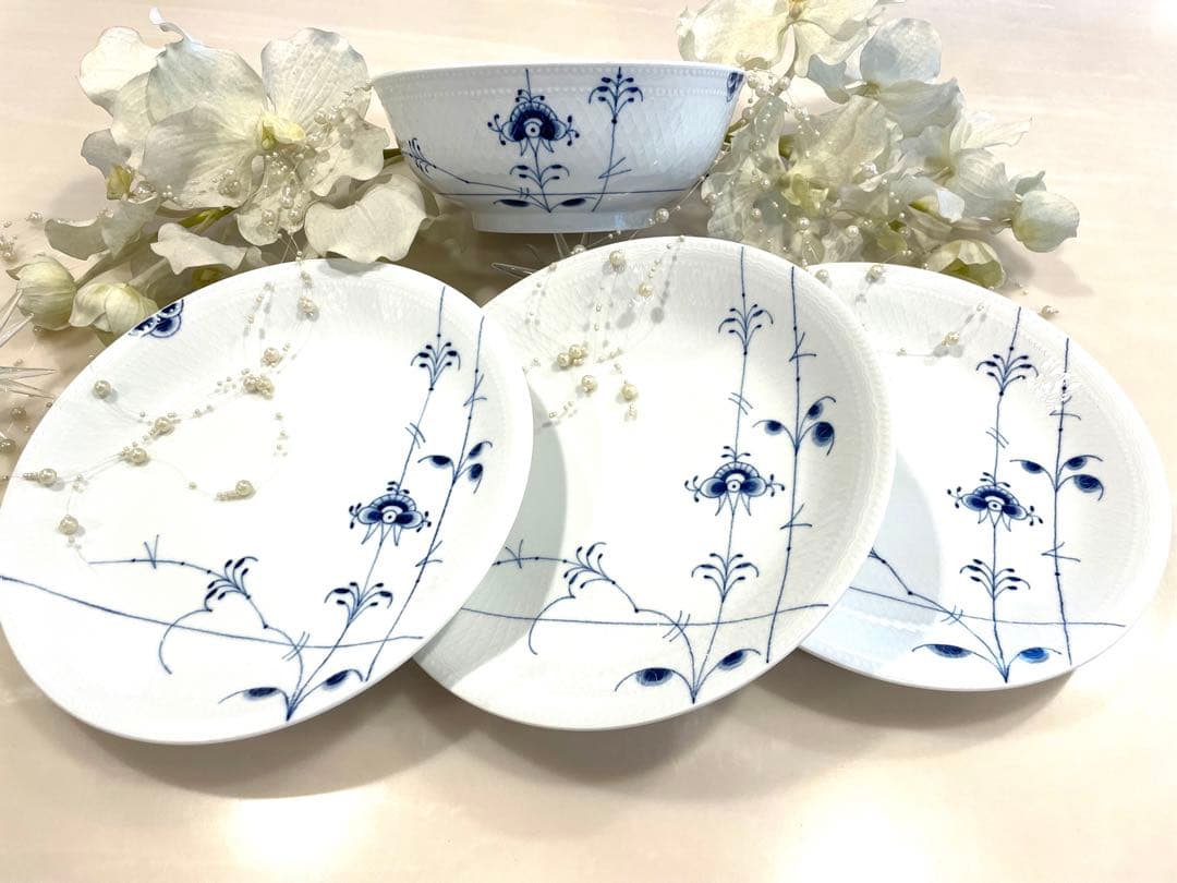 ロイヤルコペンハーゲン ブルーパルメッテ プレート ボウル 4点セット