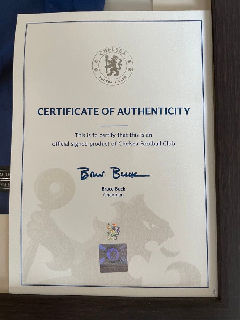 プレミアリーグ　チェルシー17/18 選手サイン寄せ書き