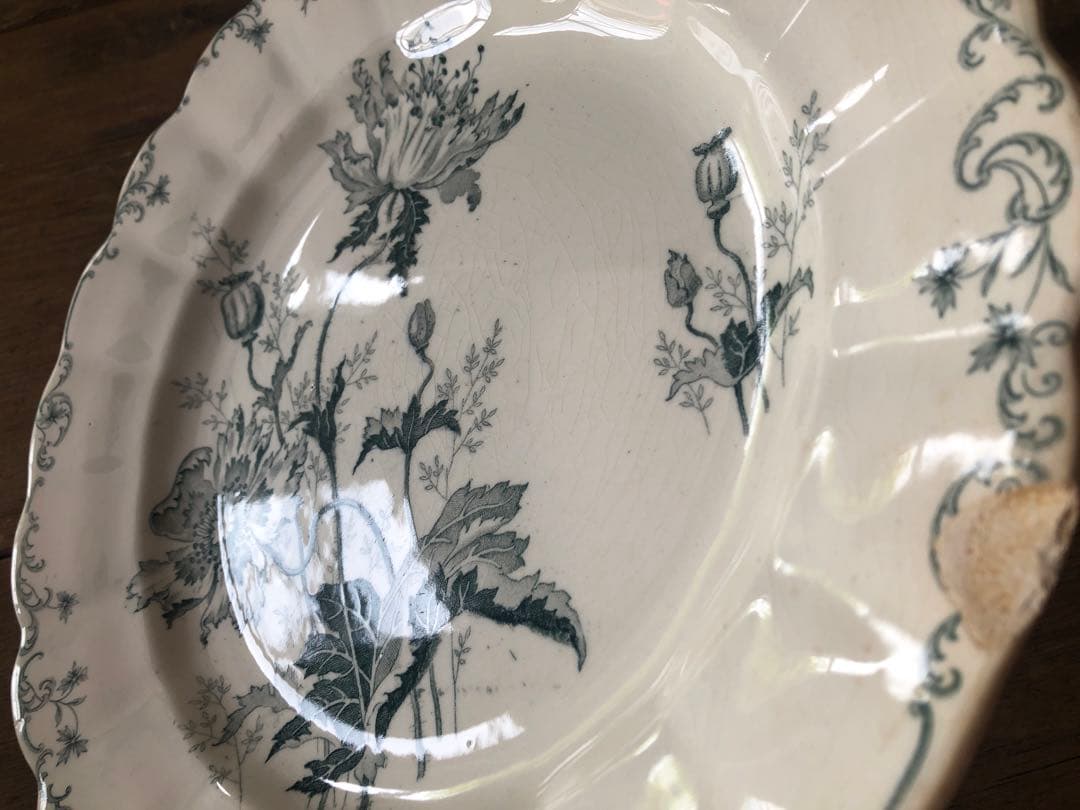 フランス/ショワジー・ル・ロワ/パヴォディナー平皿「E」