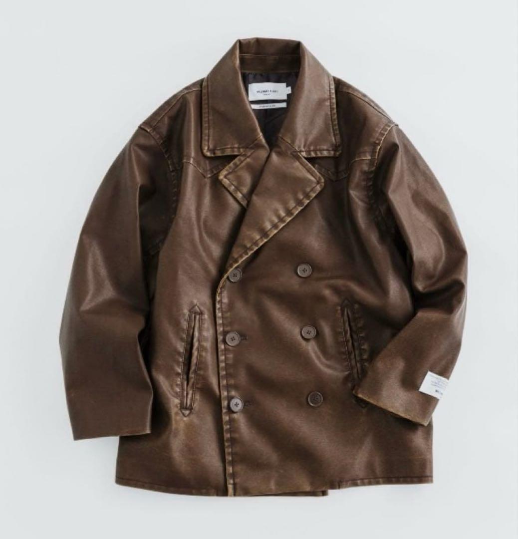 nikoand… フェイクレザーフェードジャケット　ブラウン