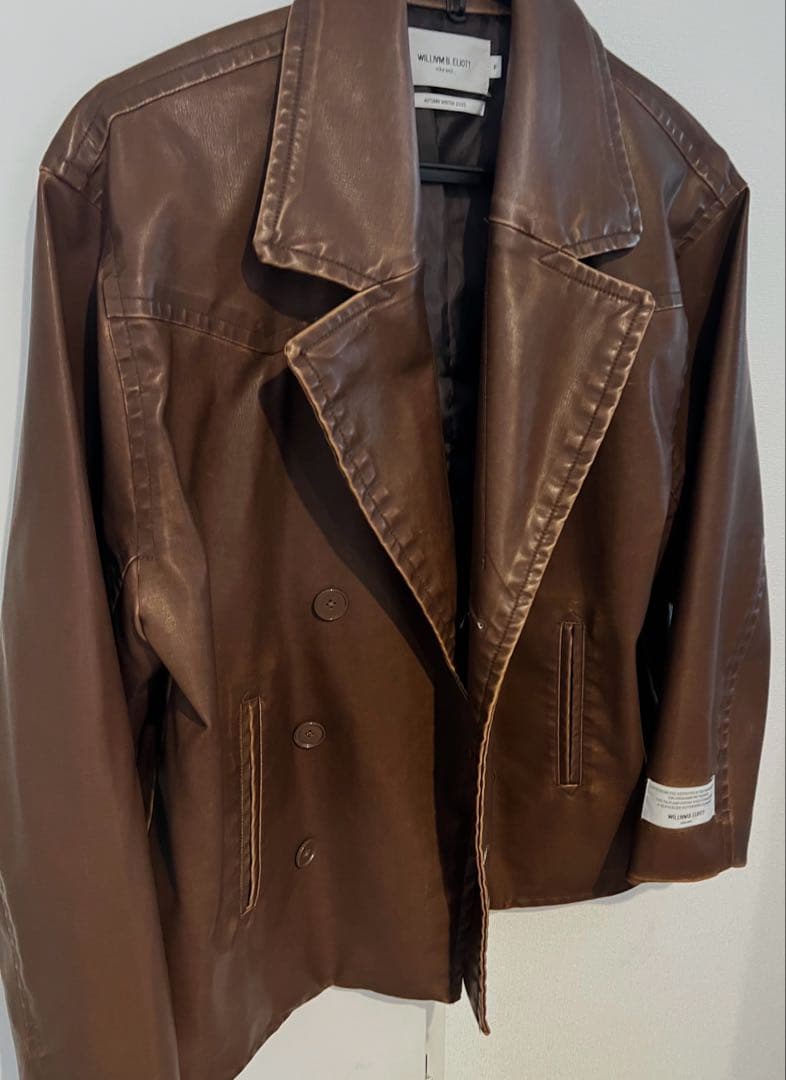 nikoand… フェイクレザーフェードジャケット　ブラウン