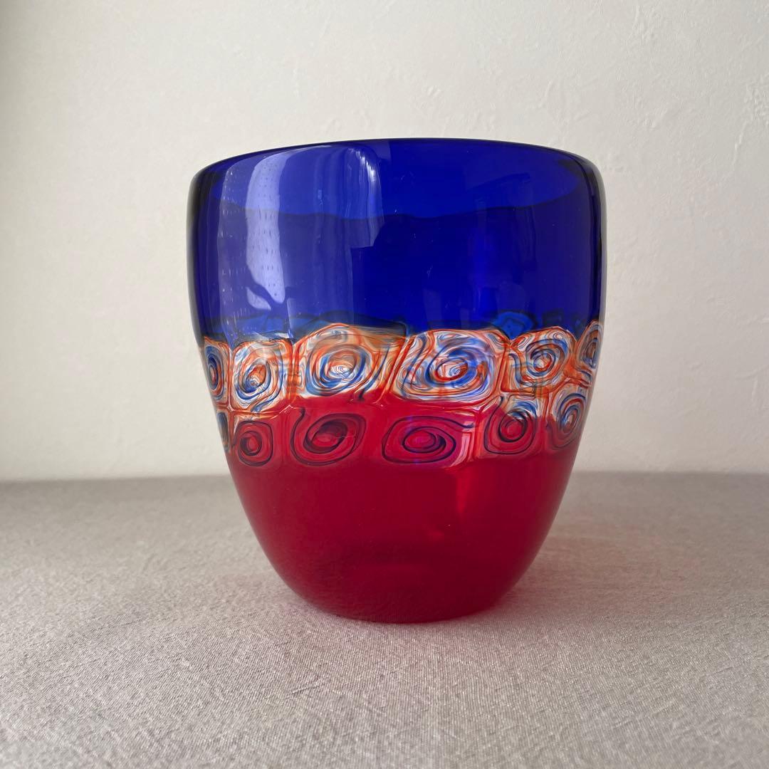 ヴェネチアンガラス　ムラーノ　アドリアーノダッラ　フラワーベース　花瓶