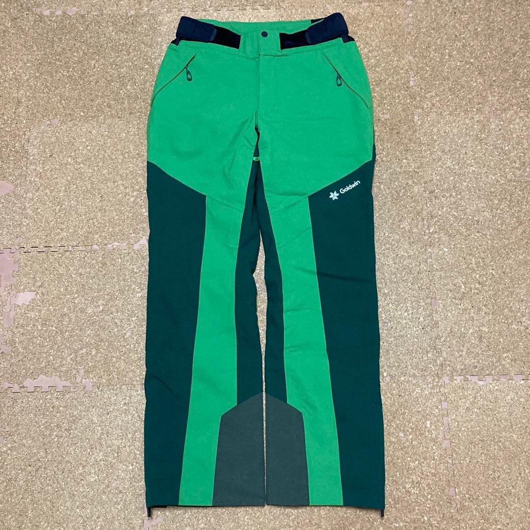 【極美品】ゴールドウィンGOLDWINスキーパンツ スキーウェアM-Lメンズ緑