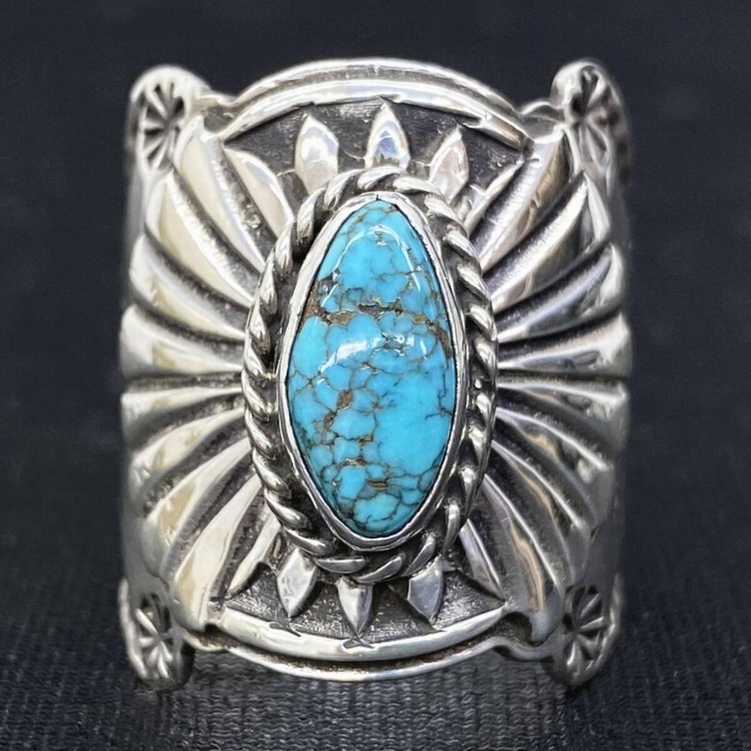 NAVAJO Sunshine Reeves キングマンターコイズリング 19号