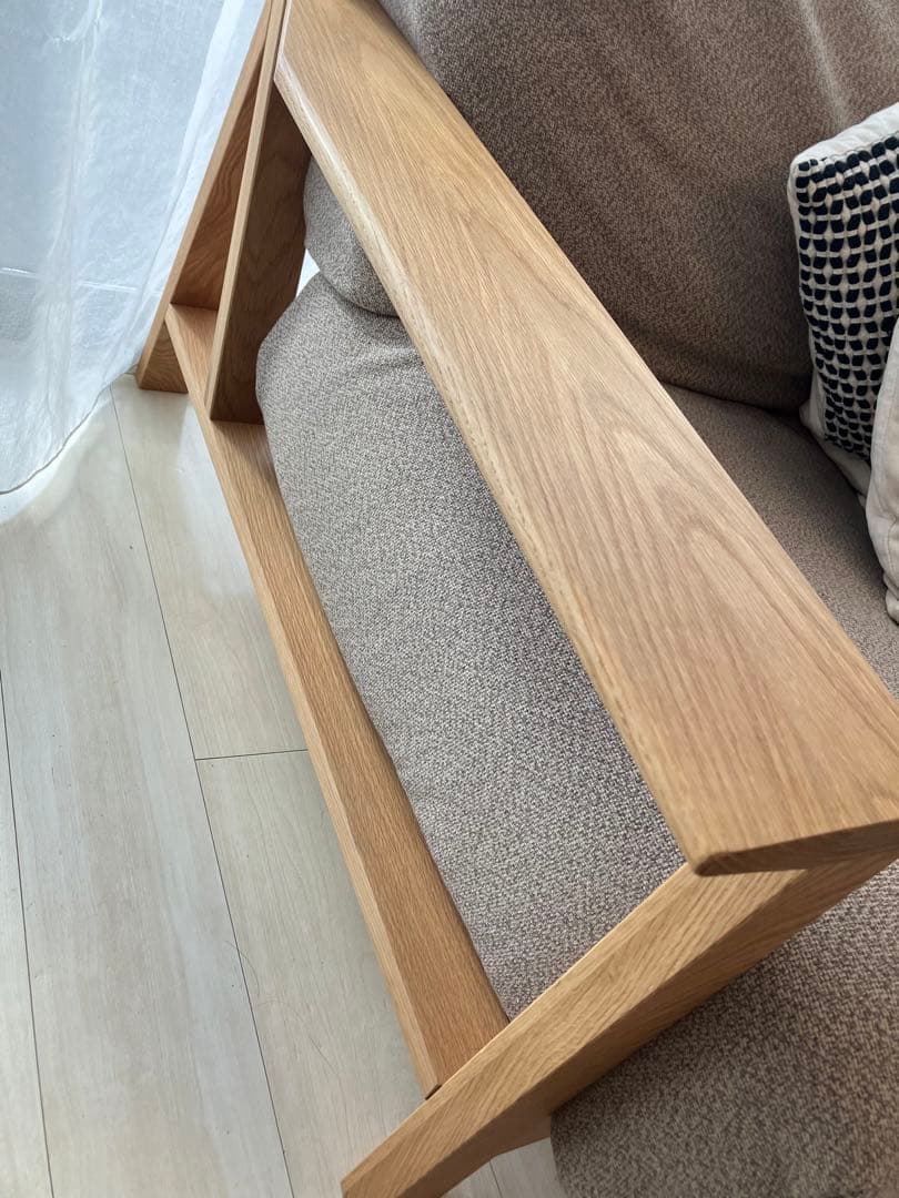 無印良品　ソファ本体木製フレーム　 フェザーポケットコイル２.5シーター