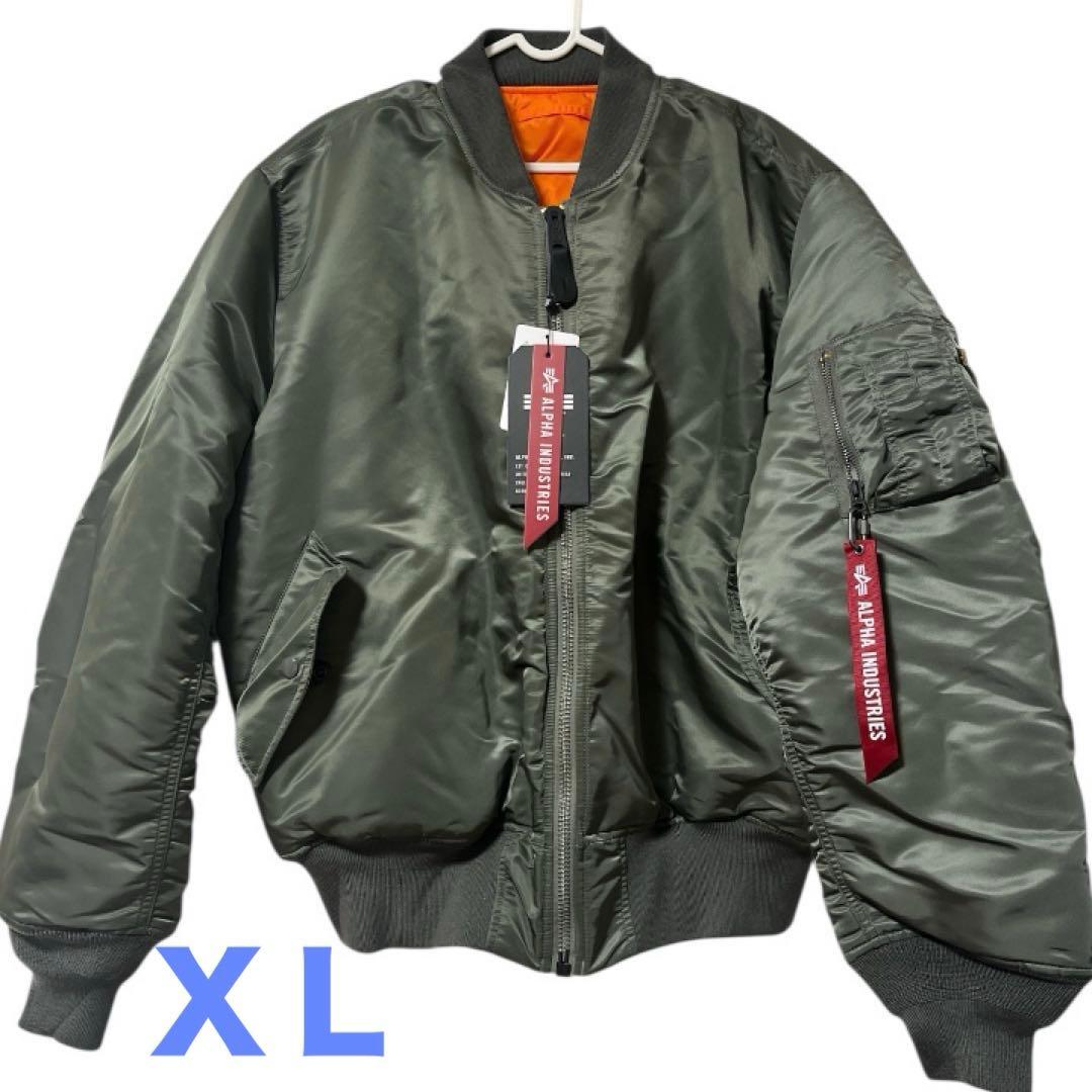 新品✨アルファインダストリーズ MA-1 フライトジャケット ＸＬセージグリーン