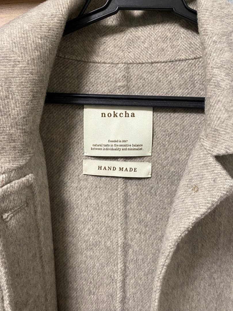 nokcha ベージュ ロングコート ハンドメイド