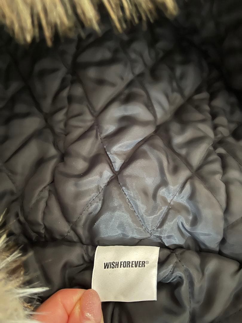 WISH FOREVER フード付きレザージャケット