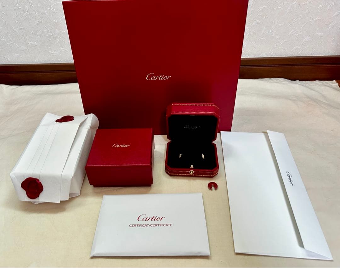 【新品未使用品】Cartierトリニティピアス　ミニ