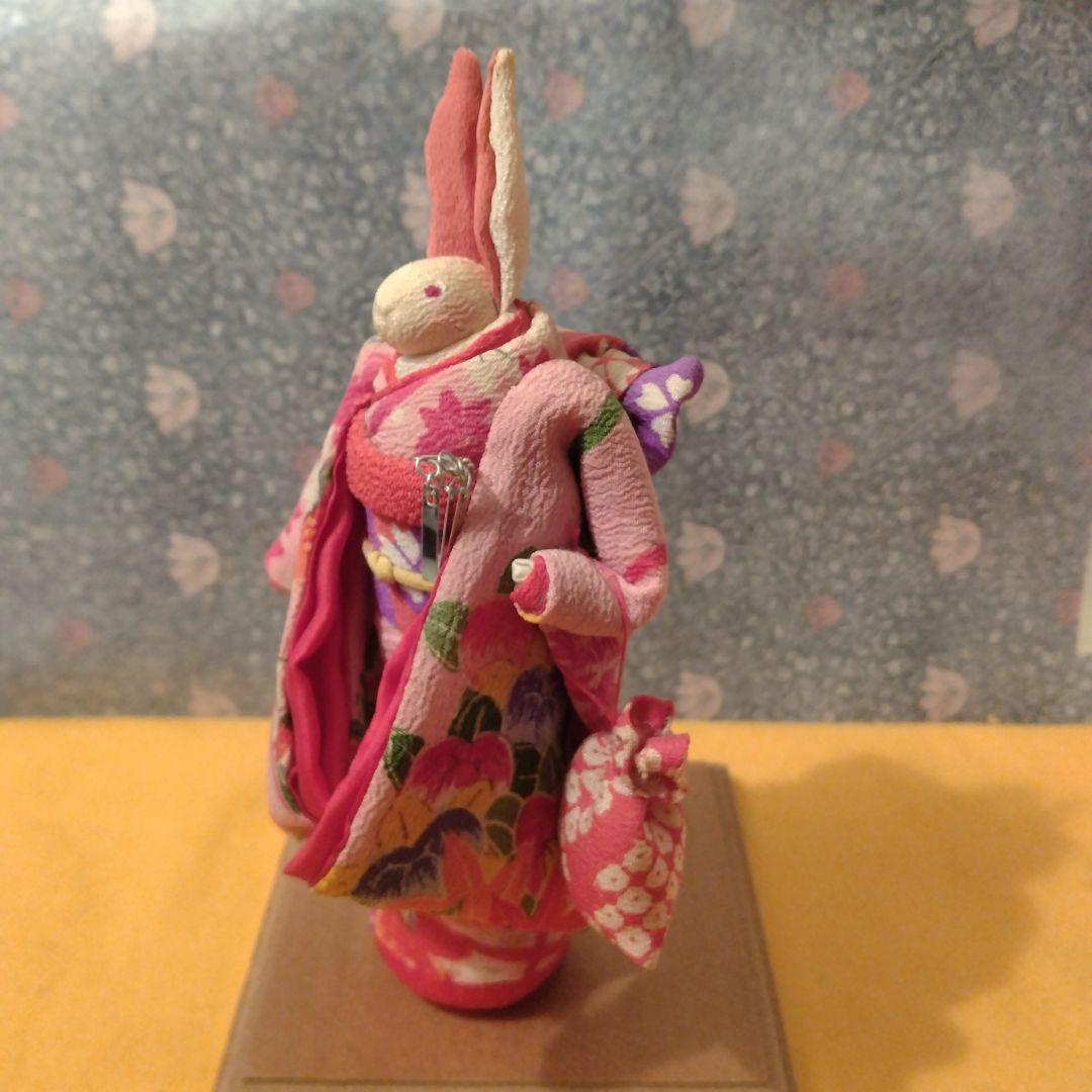 お値下げ　古裂　うさぎ人形　姫様風　手作り