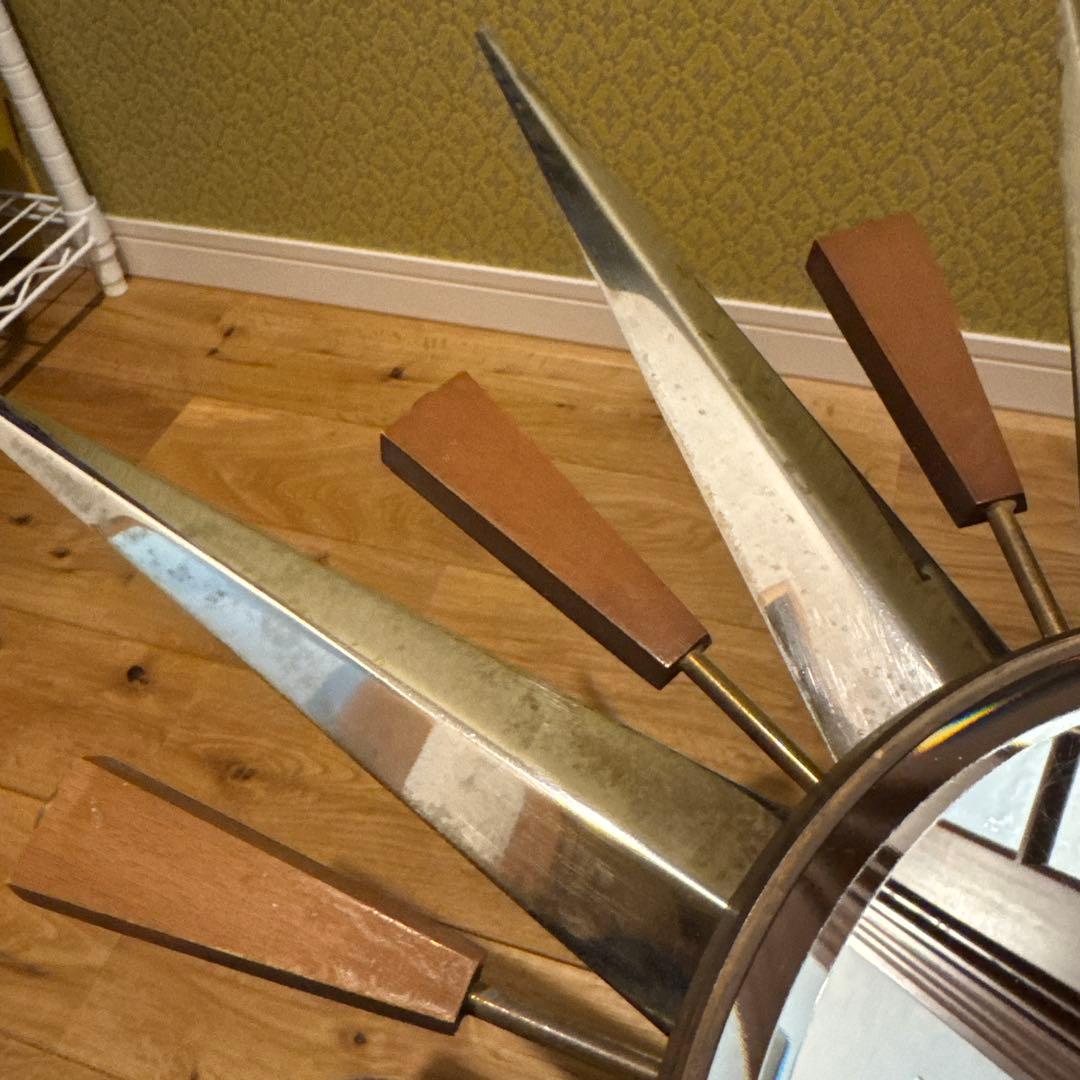 貴重 60s イギリスアンティーク MEC サンバースト ウォールミラー