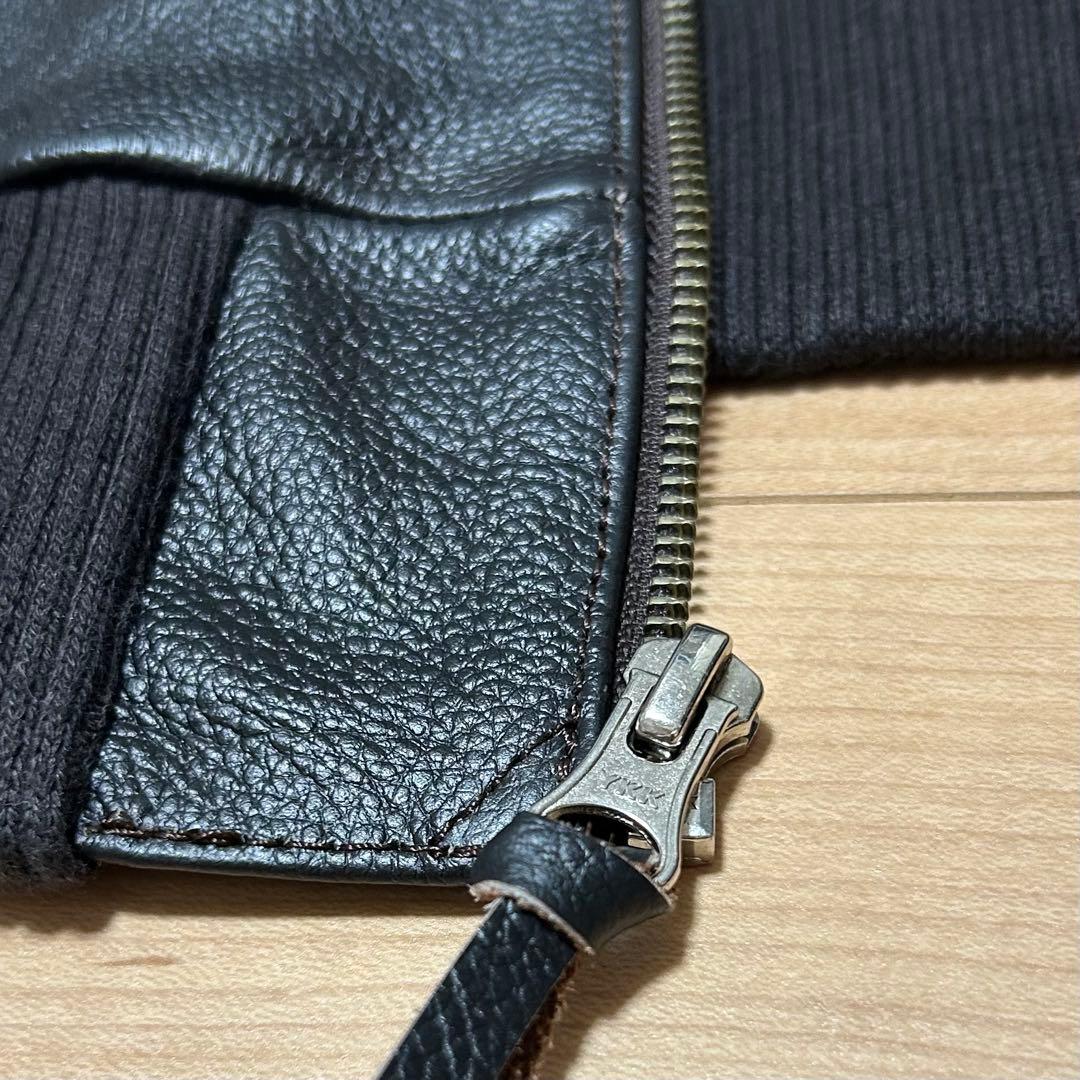 【美品】A2フライトジャケット 黒38 ホースレザージャケット