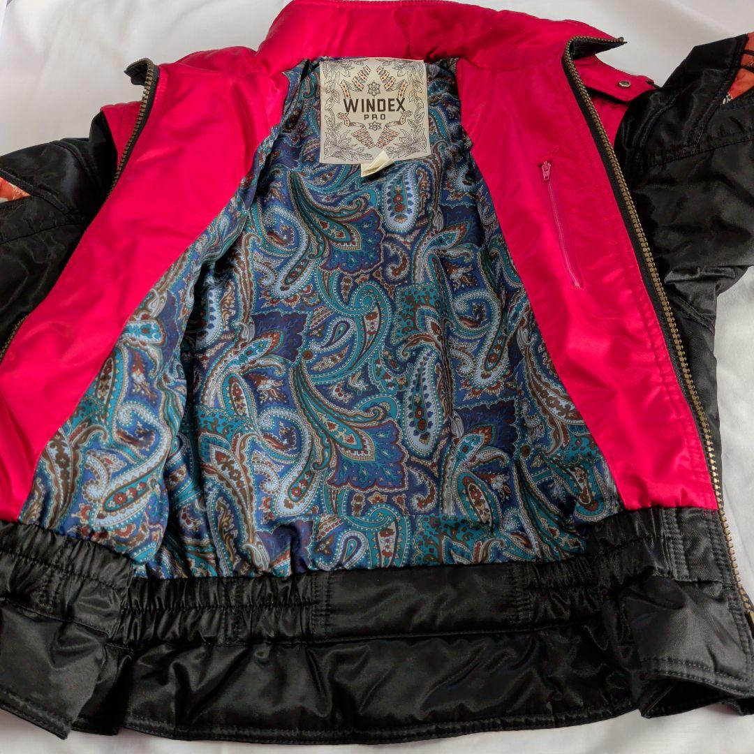 【WINDEX・ウインデックス】スキーウェア ブラック✕レッド ２点セット