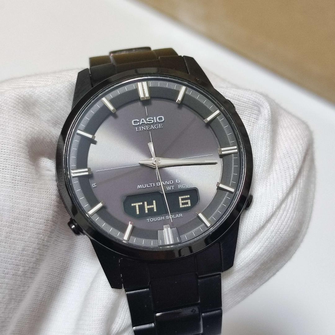 稼働品 CASIO カシオ LINEAGE LCW-M170 ソーラー電波 時計