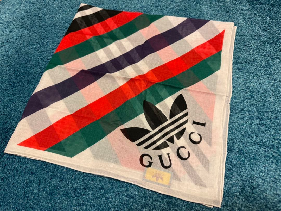 GUCCI adidasコラボ　バンダナ70x70cm