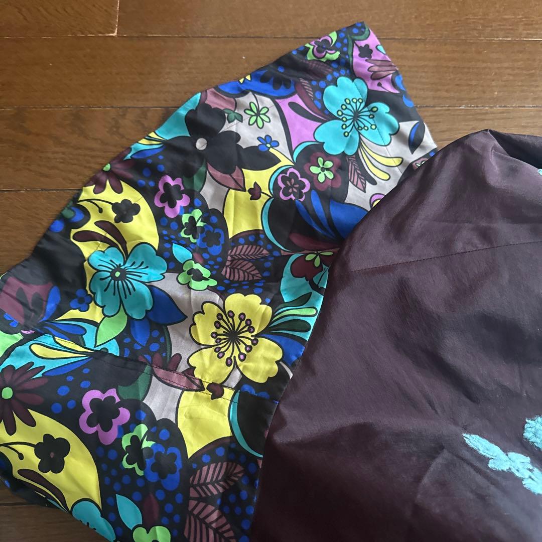 TOKUKO 1er VOL 花柄ロングコート Aラインコートリバーシブル