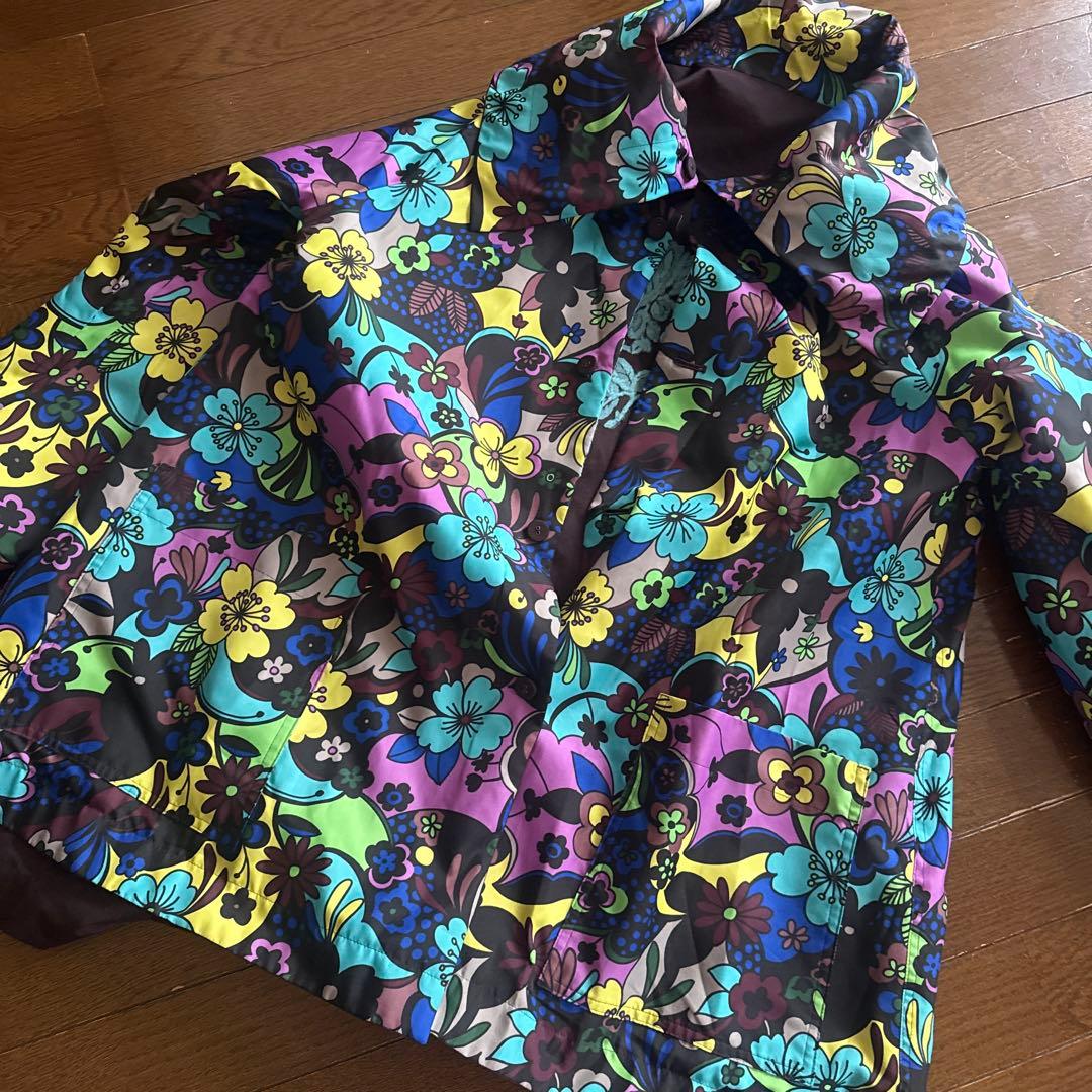 TOKUKO 1er VOL 花柄ロングコート Aラインコートリバーシブル