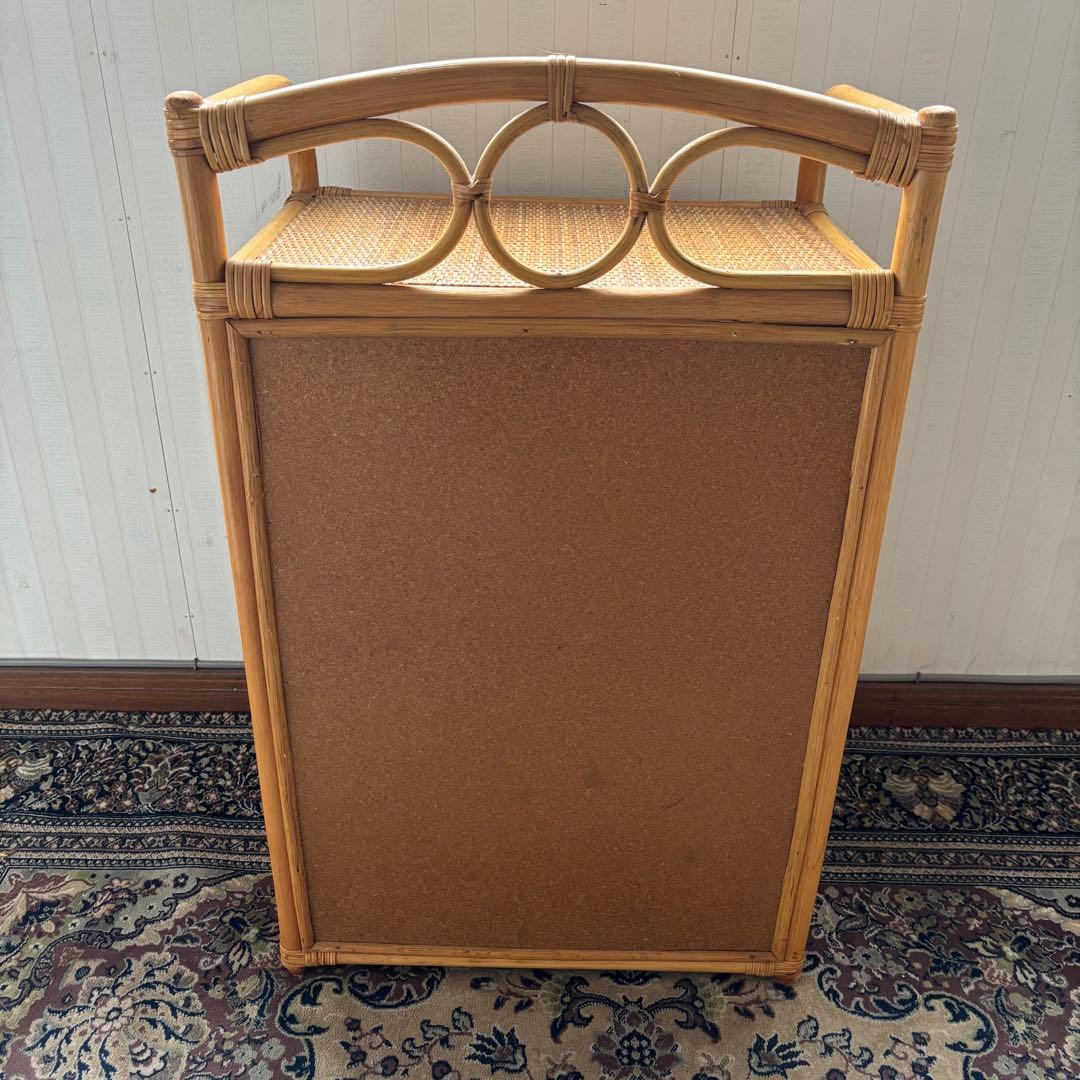 ヴィンテージ☆ラタンチェスト 4段 収納棚 ナチュラル アジアン家具 籘家具
