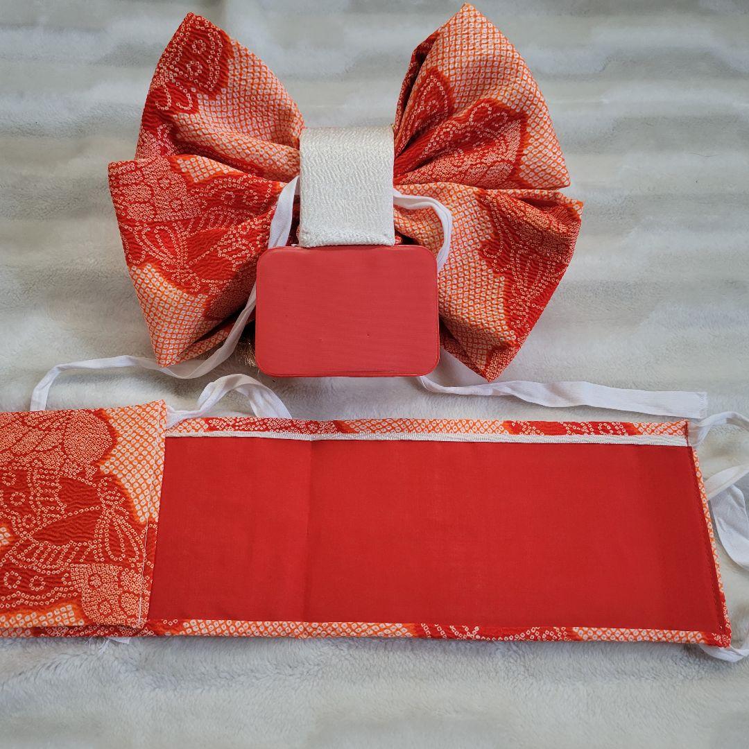 【正絹】七五三 3歳 4歳 女の子 フルセット 着物 帯 赤