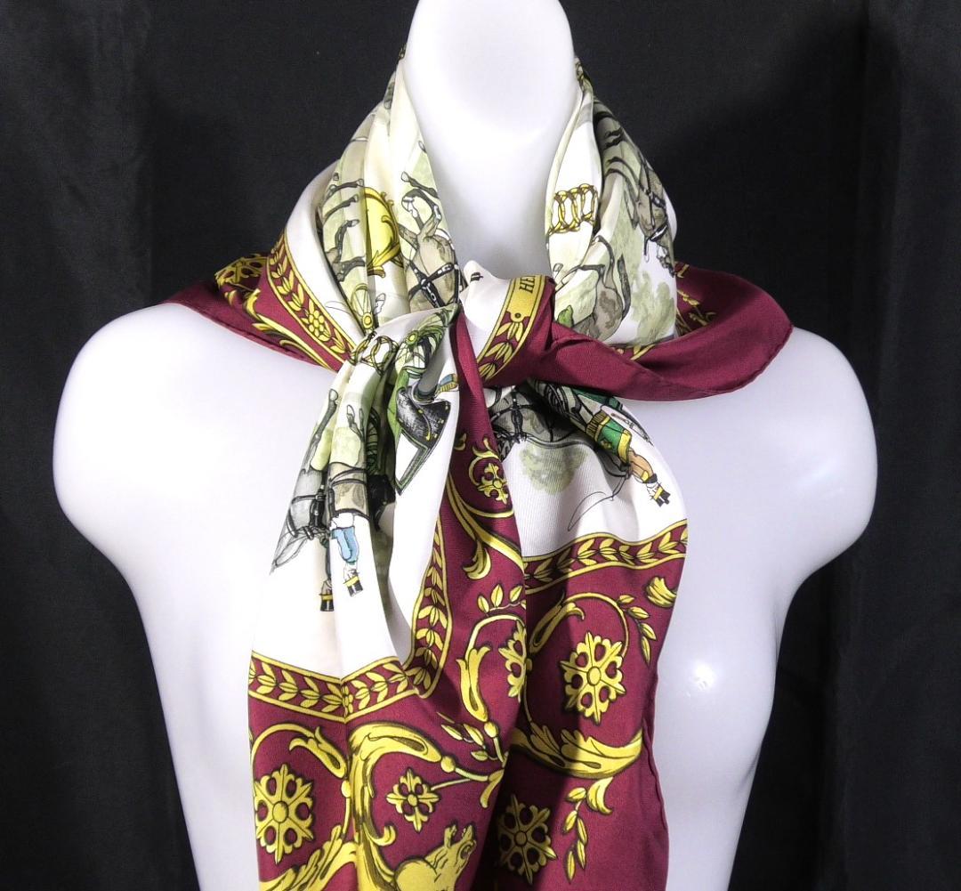 HERMES エルメス　大判スカーフ　カレ90　 D497