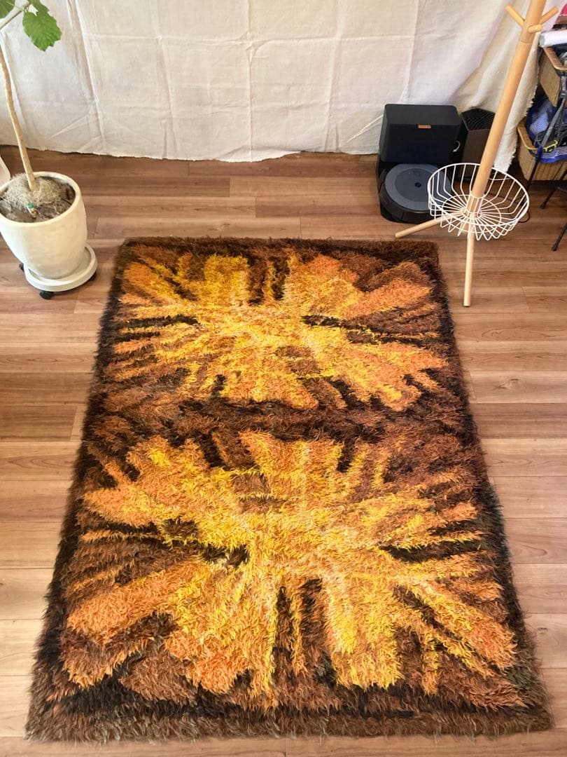 シャギーラグ ヴィンテージ イギリス 135x190cm