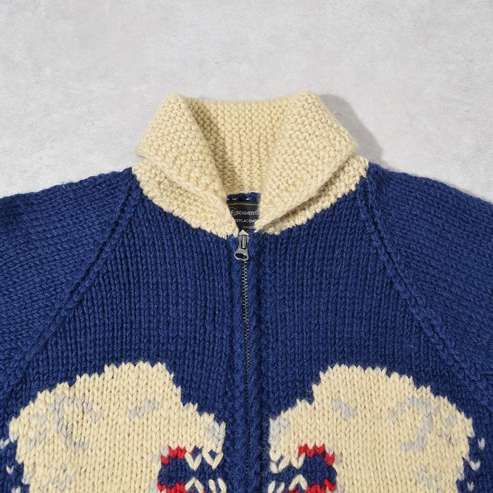 90s ALASKA カウチン ニット セーター S 古着 アメカジ ビンテージ