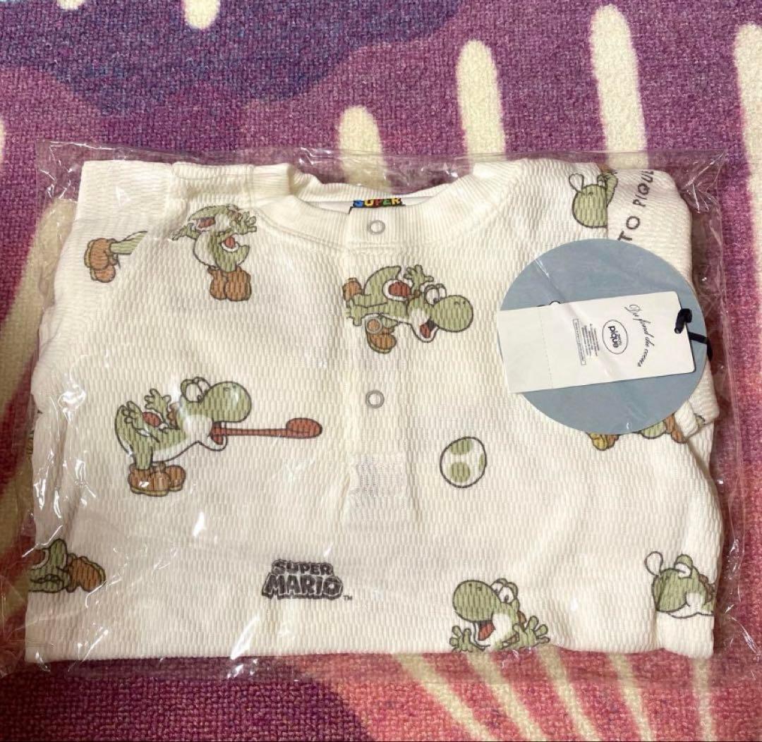 ジェラートピケ【スーパーマリオ】【キッズ】ヨッシー柄トップス＆ロングパンツ