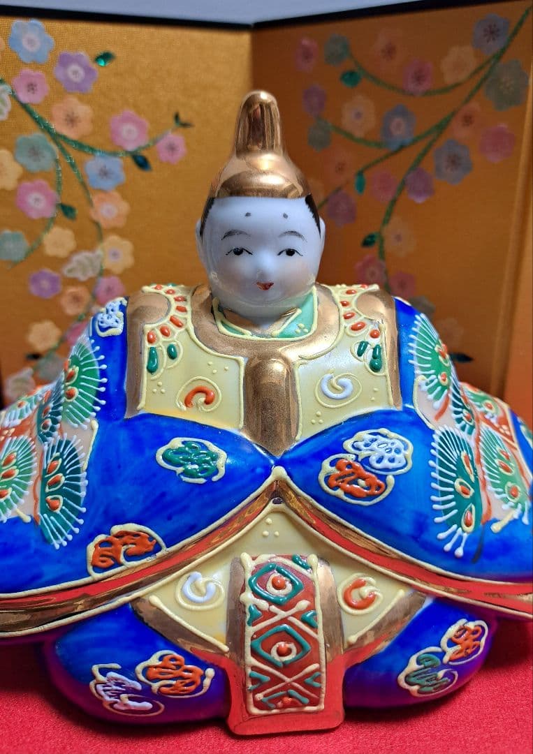 k-② 九谷焼 ひな人形 5号 親王飾り 清香作